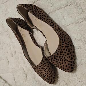 Isaac Mizrahi New York Leopard Print Pointed-Toe Flats 7.5 NWOT